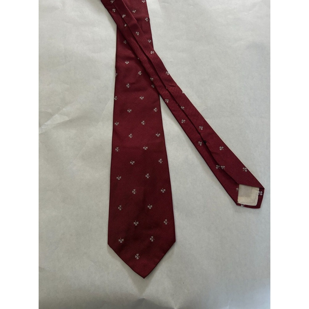Brooks Brothers‎ Neck Tie 100% Silk Red Burgundy Made Ireland Vintage EUC